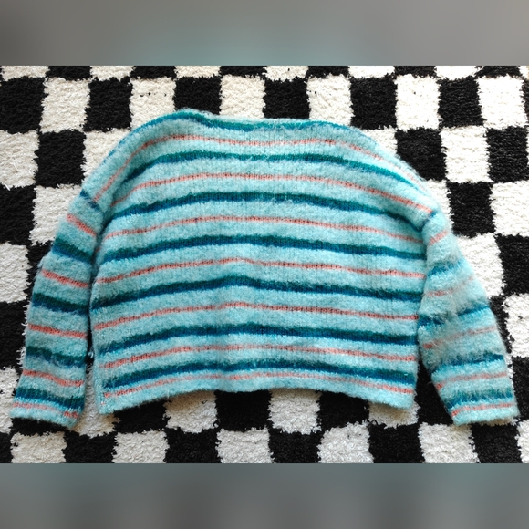 free people Marin blue Sweater M - Picture 7 of 10